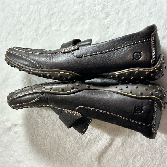 Born Women’s Dark Brown Leather Slip On Loafers Size 8 - Picture 7 of 10